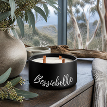Load image into Gallery viewer, Blue Gum Black Statement Candle
