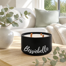 Load image into Gallery viewer, Peppermint Eucalyptus Black Statement Candle
