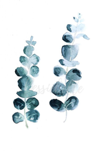 Load image into Gallery viewer, Blue Gum Framed Watercolour Print
