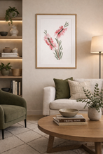 Load image into Gallery viewer, Bottlebrush Watercolour Print
