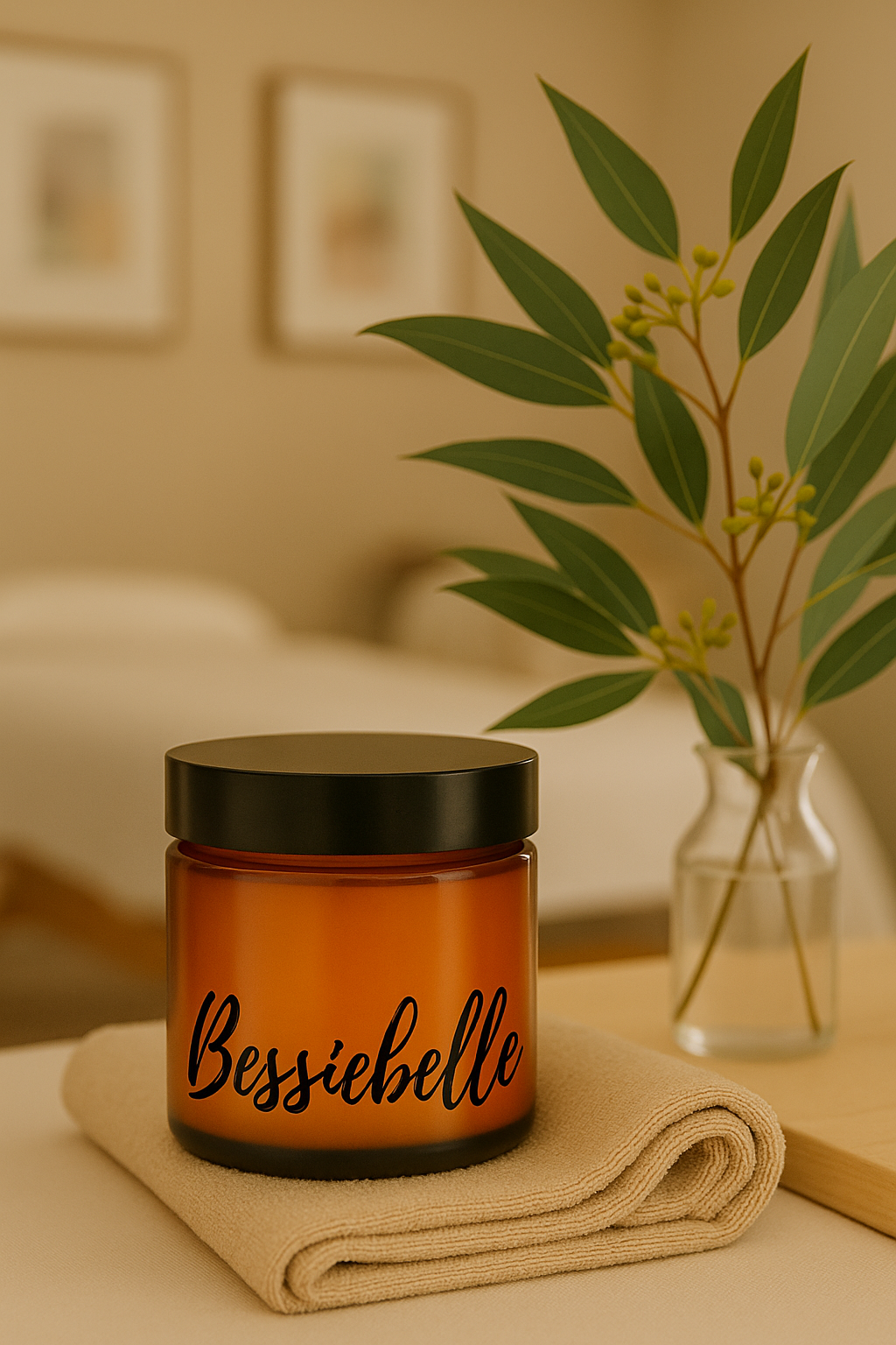 Lemon Scented Eucalyptus Massage Candle