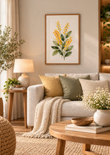 Load image into Gallery viewer, Golden Wattle Wall Art Live View
